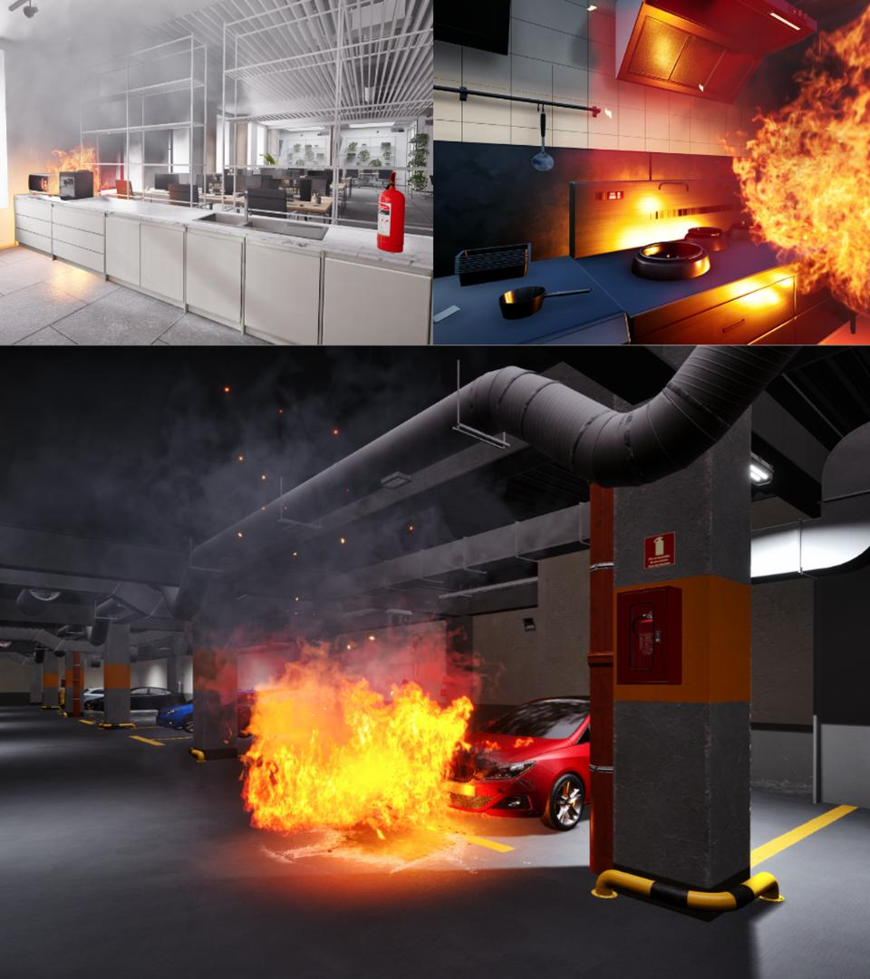 FireScapes VR fire scenarios rendered in Unreal Engine